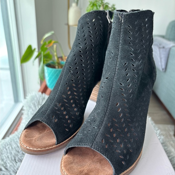 Tom zipper ankle sandal black leather upper - Picture 2 of 5